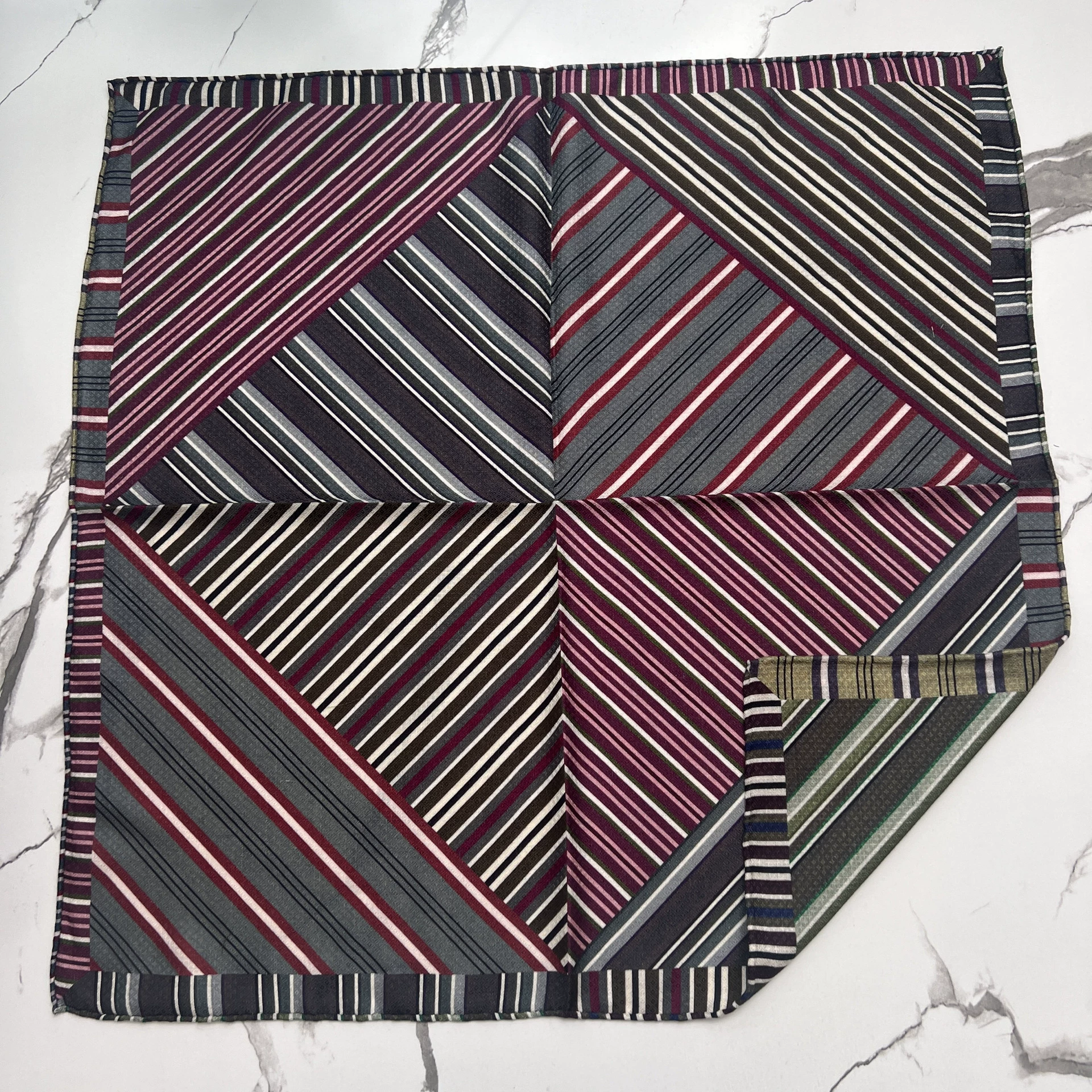 Silk Wool Paisley Square Scarf 65cm view 8