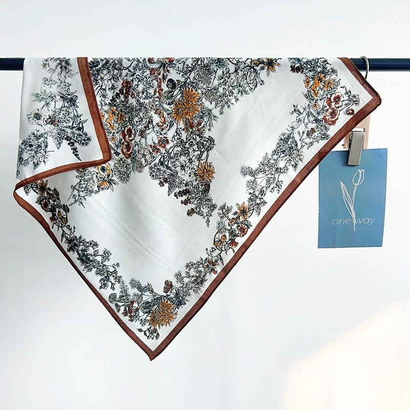 Star Print Polyester Square Scarf view 2