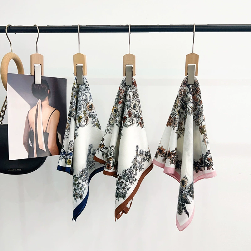 Star Print Polyester Square Scarf view 4