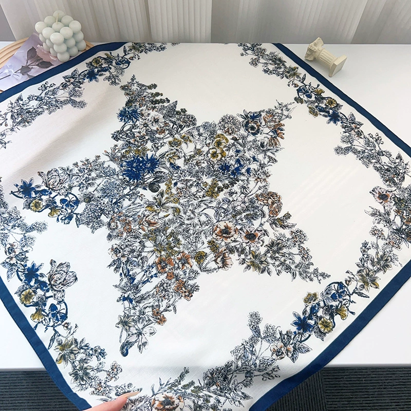 Star Print Polyester Square Scarf view 7