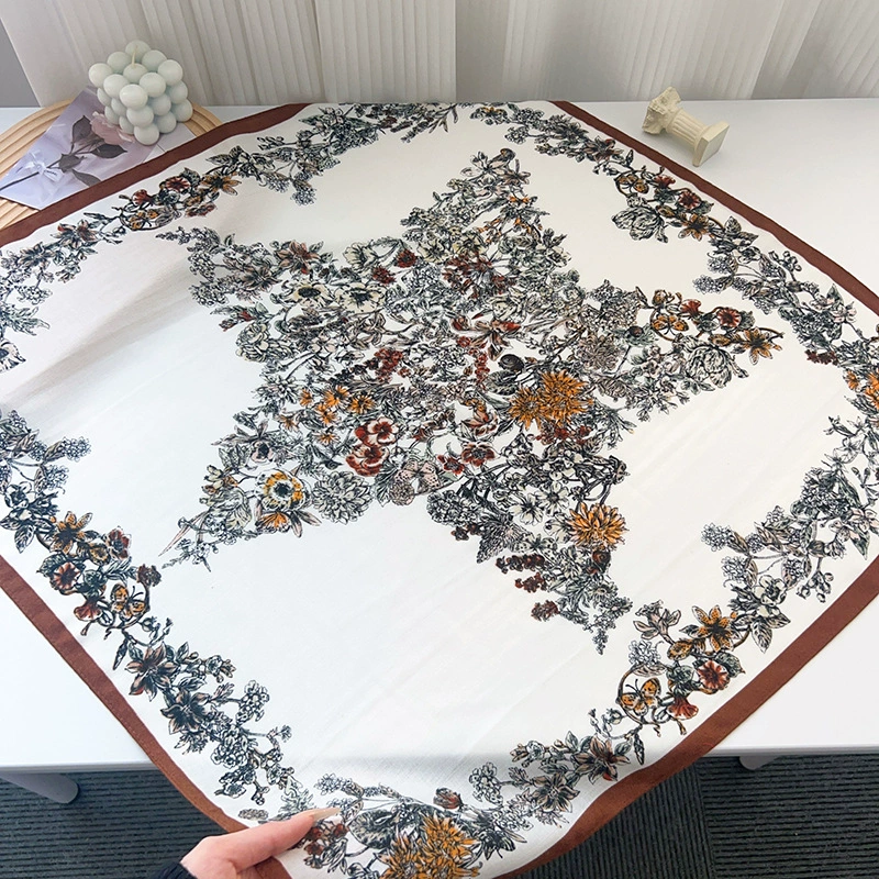 Star Print Polyester Square Scarf view 8
