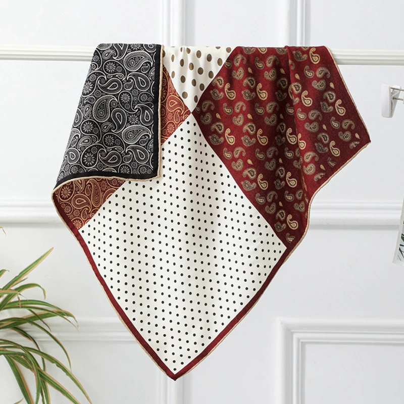 Silk Wool Small Square Scarf