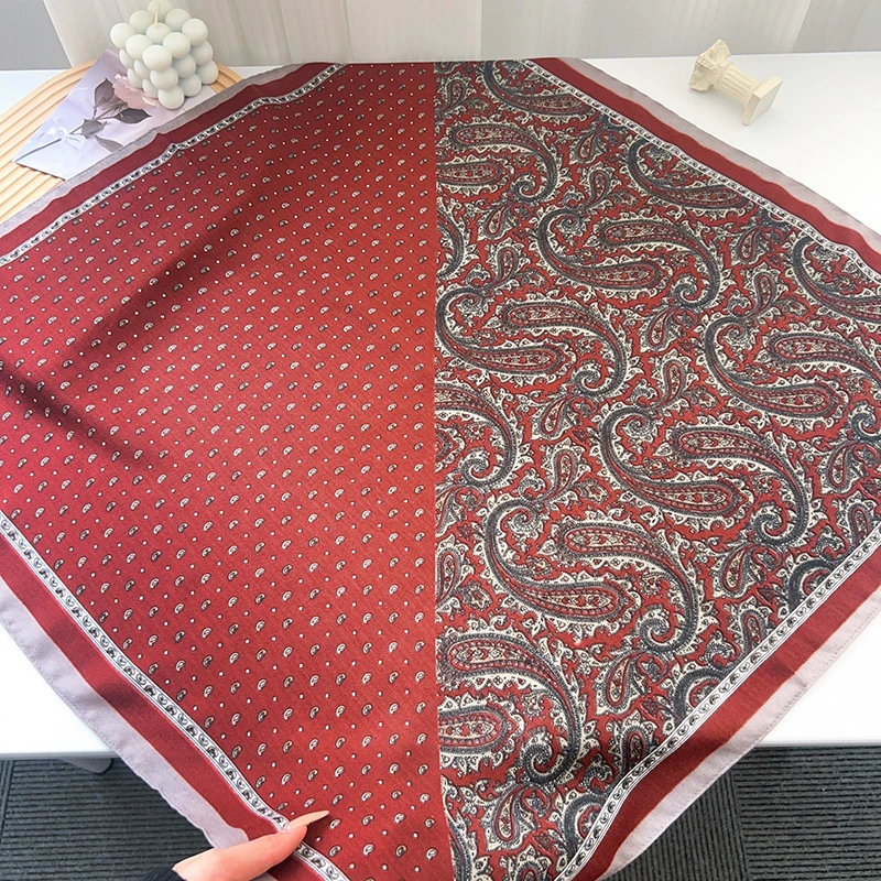 Vintage Paisley Square Scarf view 8