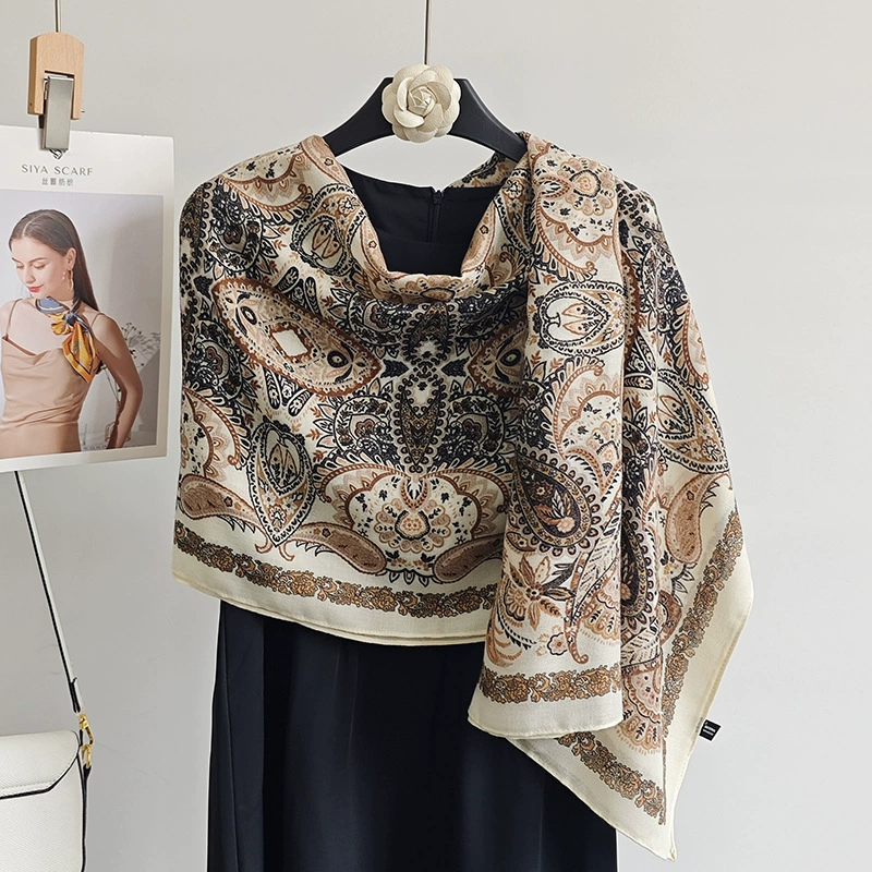 Paisley Print Long Scarf