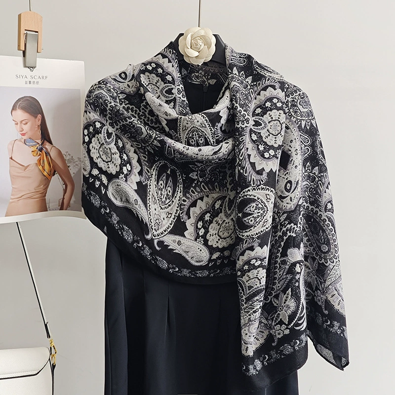 Paisley Print Long Scarf view 3