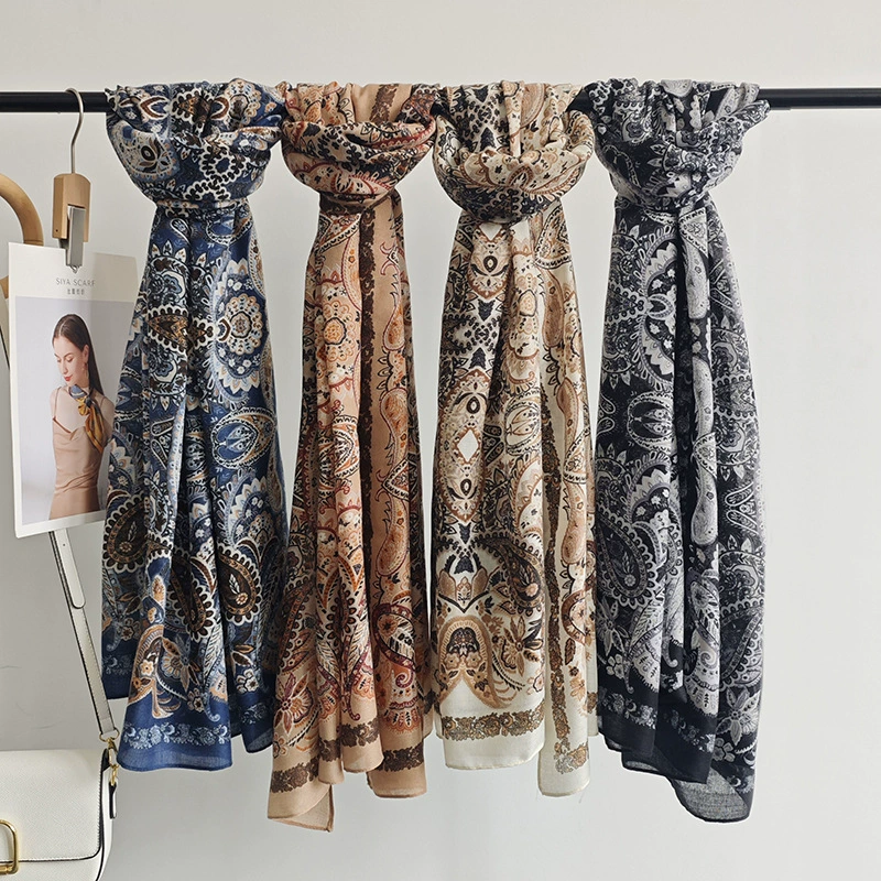 Paisley Print Long Scarf view 4