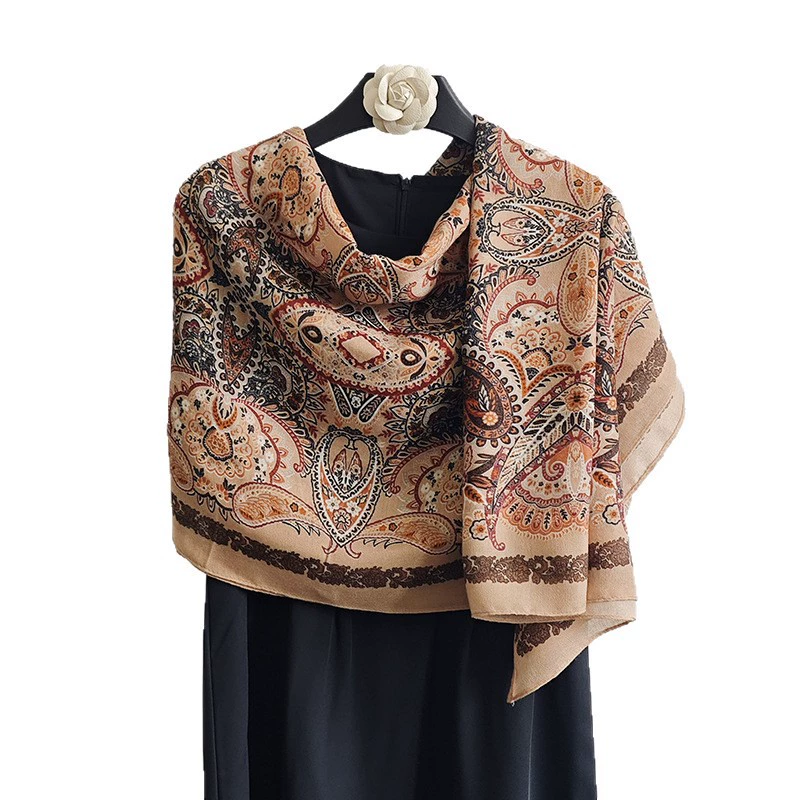 Paisley Print Long Scarf view 5
