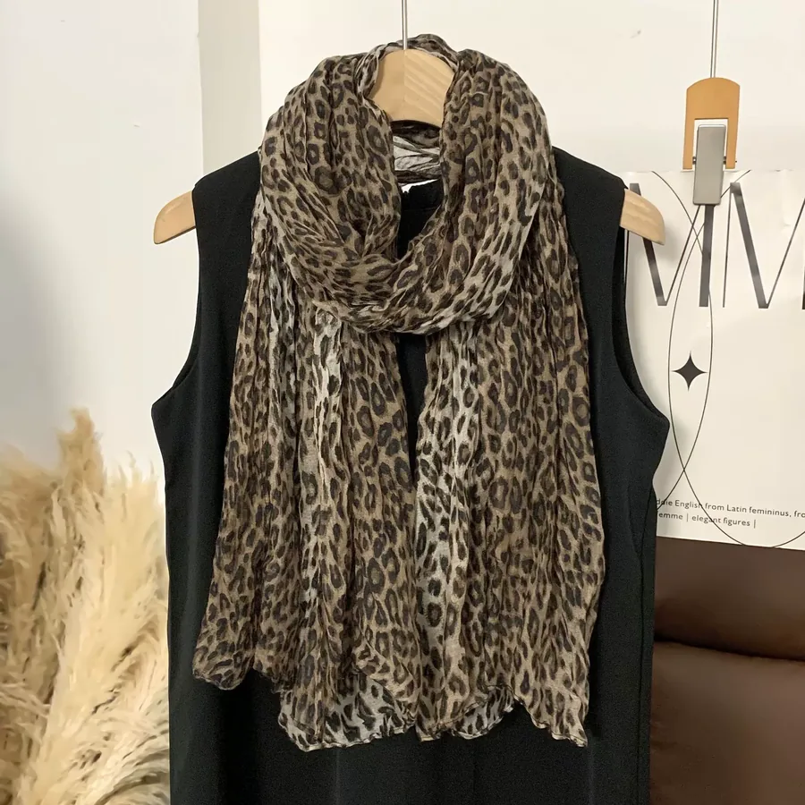 Linen Cotton Scarf Wrap view 4