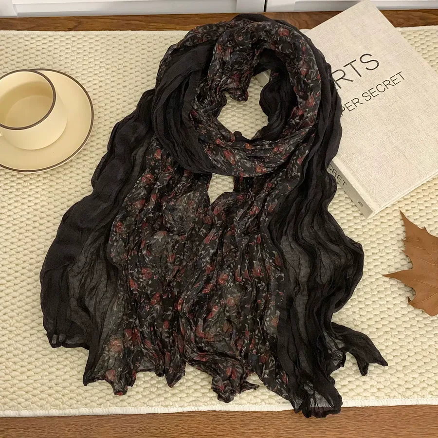 Linen Cotton Scarf Wrap view 6