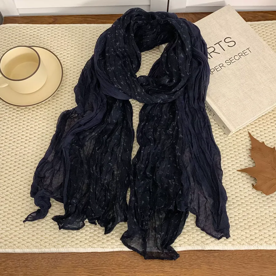 Linen Cotton Scarf Wrap view 7