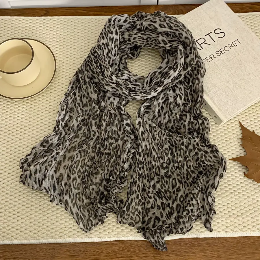 Linen Cotton Scarf Wrap view 12