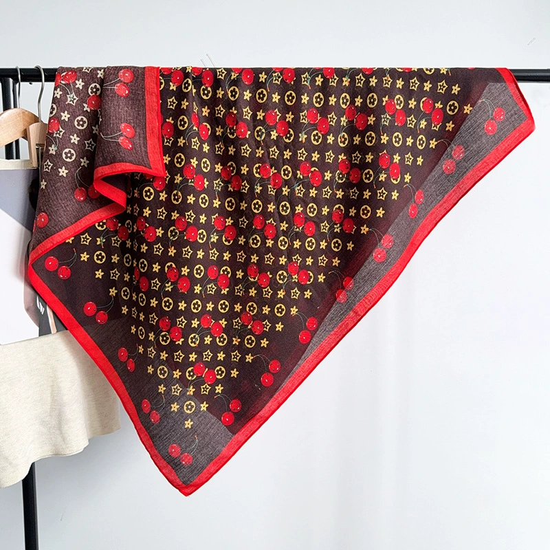 Cherry Print Square Scarf view 3