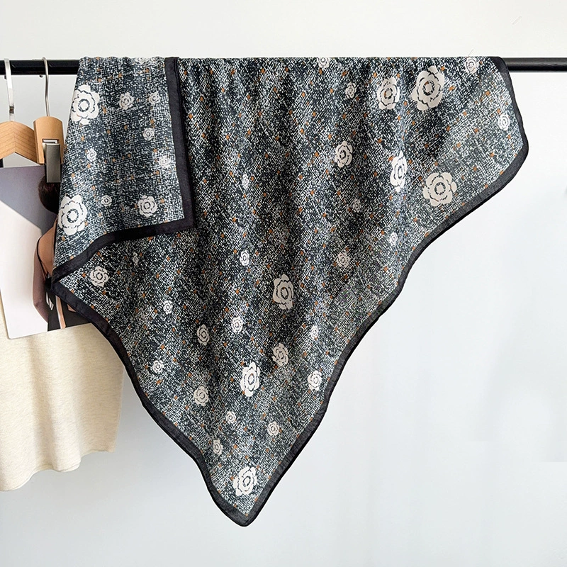 Camellia Print Square Scarf view 6