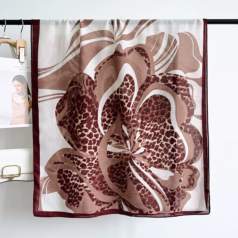 Floral Leopard Print Shawl view 9