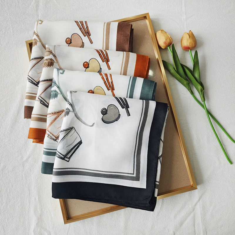 Silk Look Square Scarf view 4