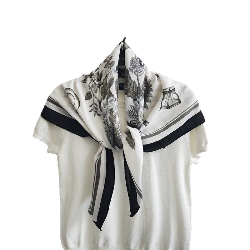 Silk Look Square Scarf view 5