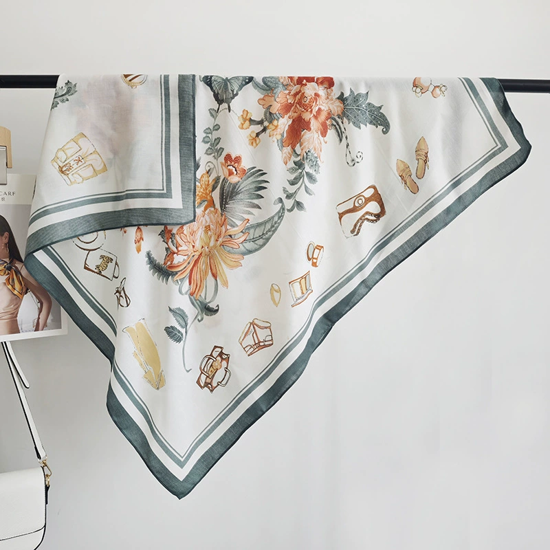 Silk Look Square Scarf view 8