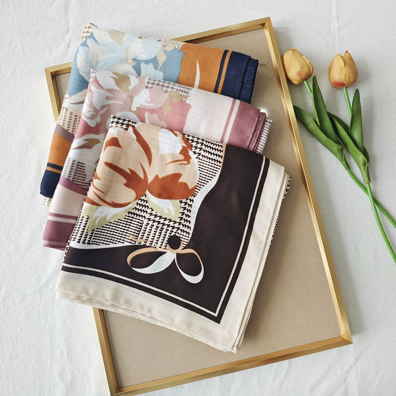 Velvet Print Square Scarf view 4