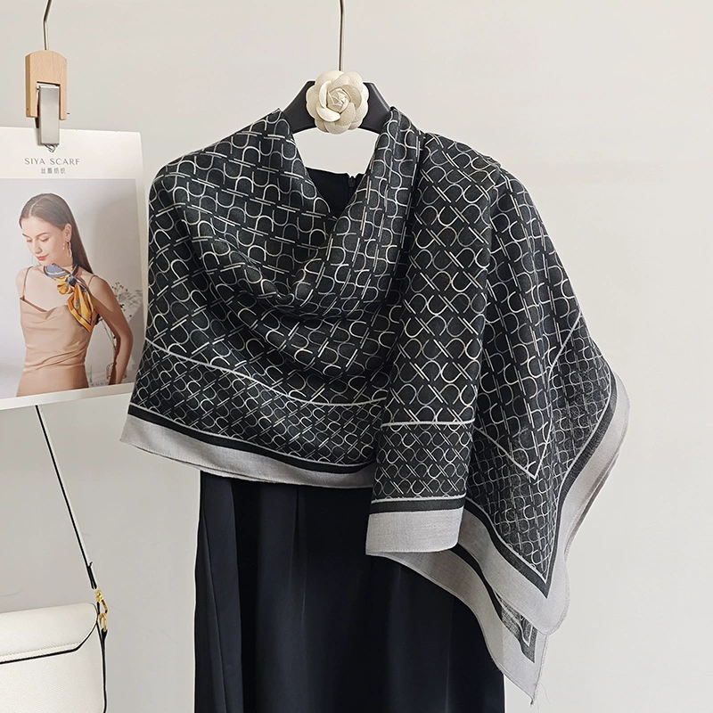 Color Block Print Shawl view 2