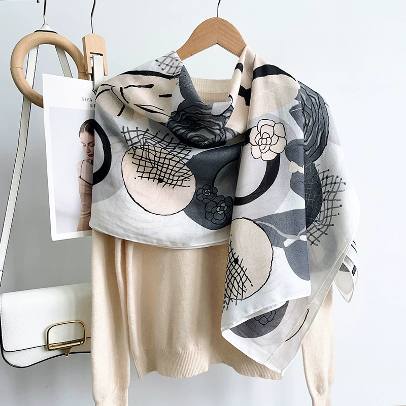 Camellia Print Shawl Wrap view 2