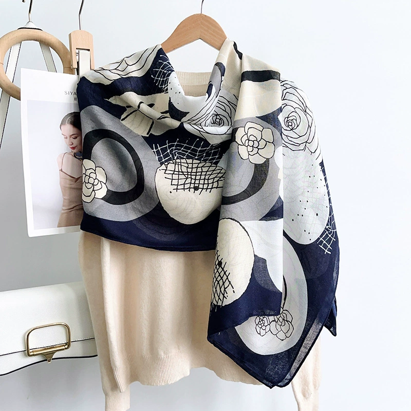 Camellia Print Shawl Wrap view 6