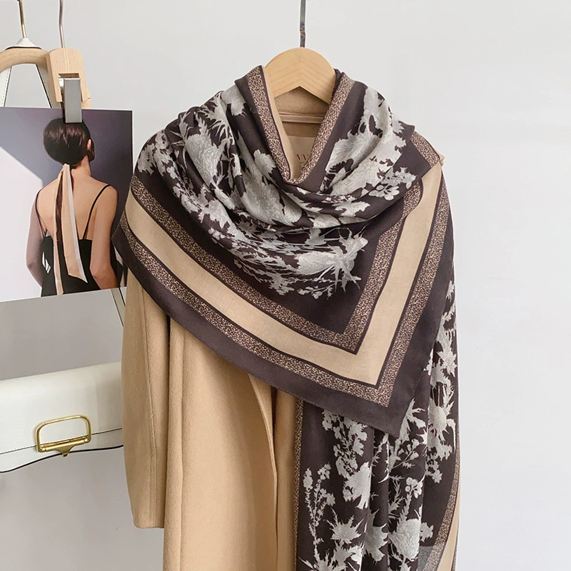 Vintage Print Shawl Wrap