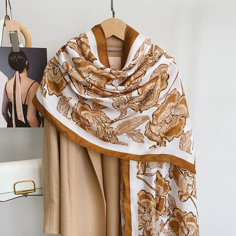 Floral Print Shawl Wrap