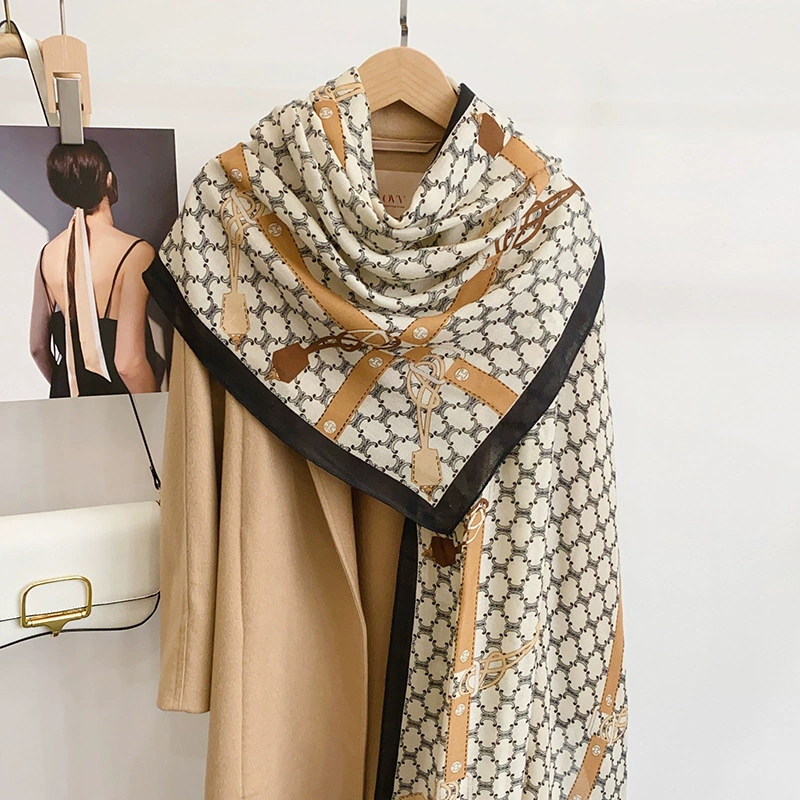 Chain Print Shawl Wrap