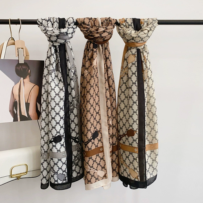 Chain Print Shawl Wrap view 4