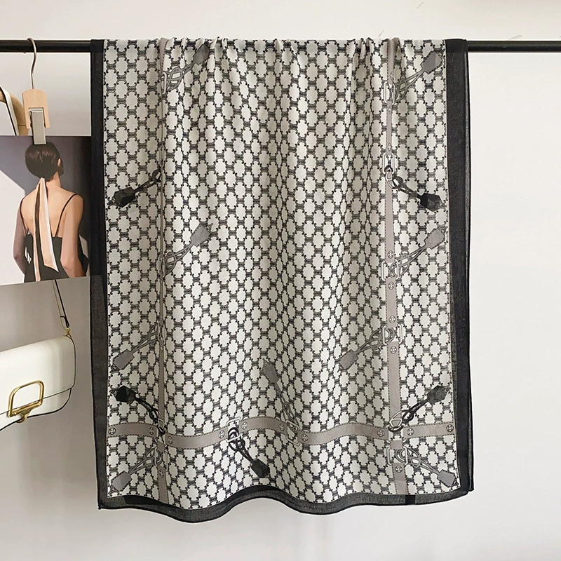 Chain Print Shawl Wrap view 8
