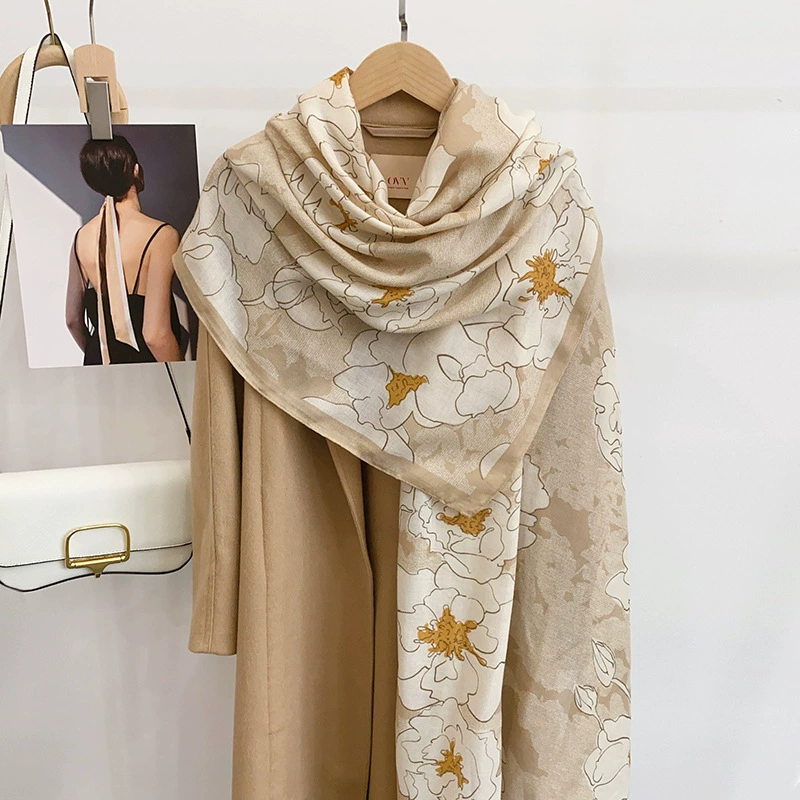 Rose Print Shawl Wrap view 2