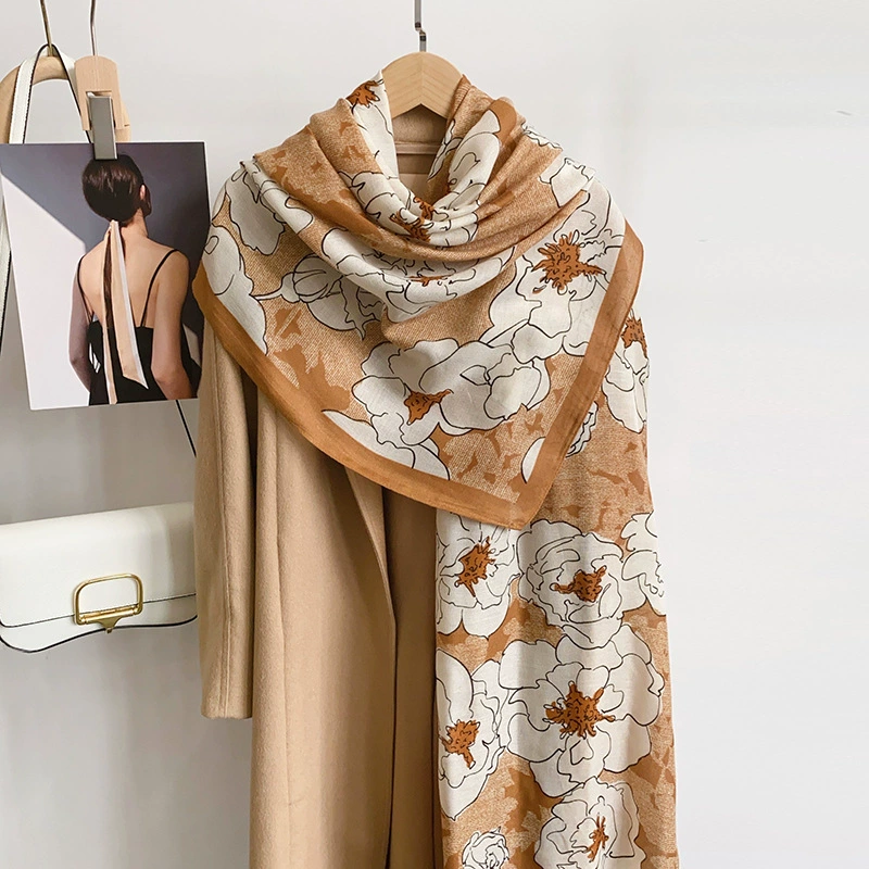 Rose Print Shawl Wrap view 3