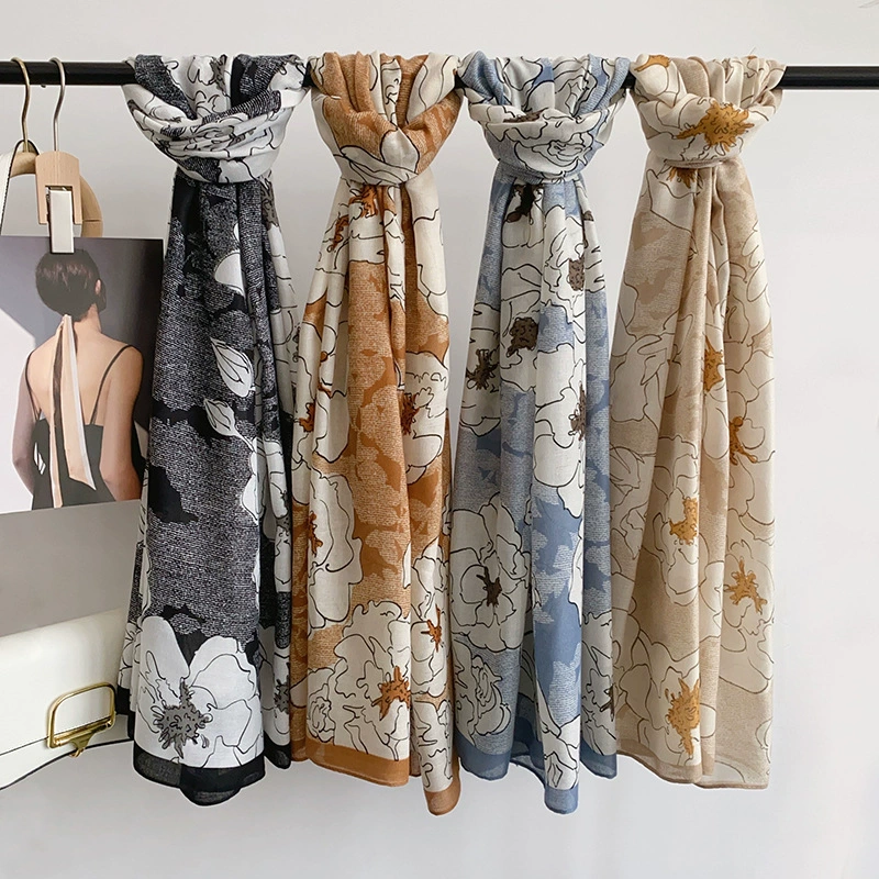 Rose Print Shawl Wrap view 4