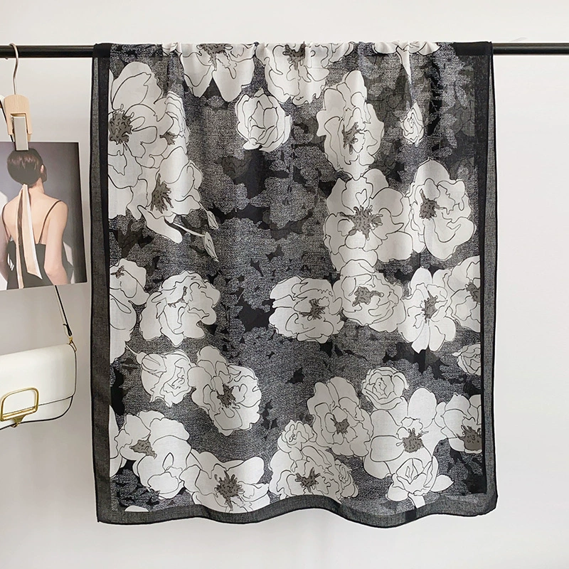 Rose Print Shawl Wrap view 8