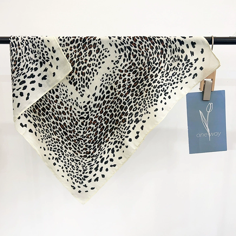 Leopard Print Small Square Scarf view 2