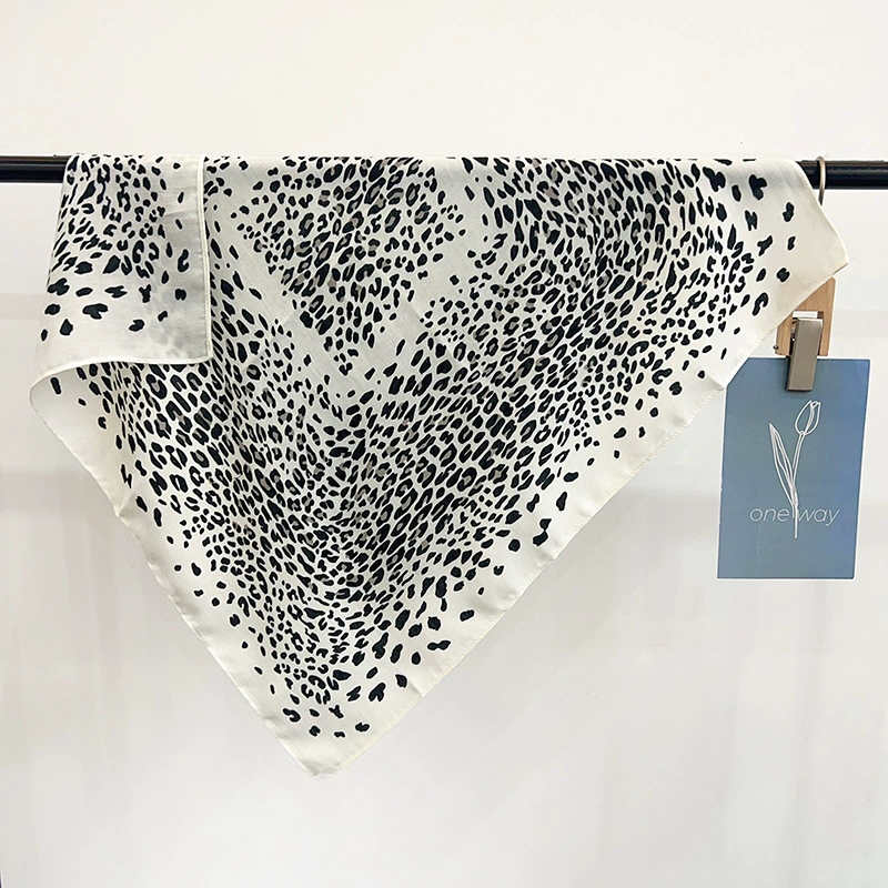 Leopard Print Small Square Scarf view 3