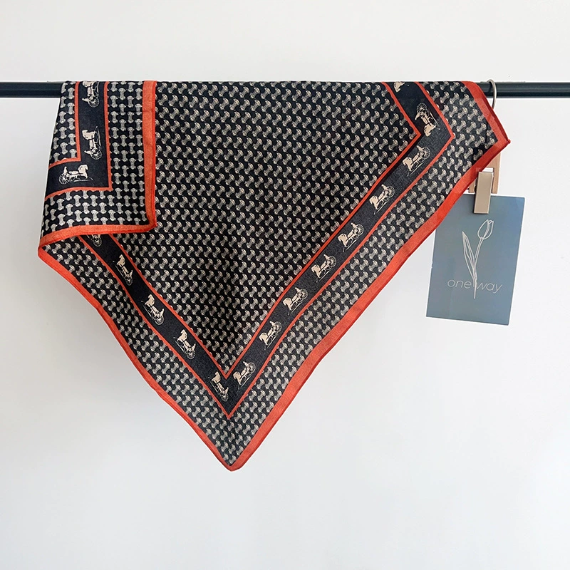 Horse Print Small Square Scarf