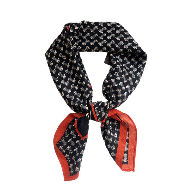 Horse Print Small Square Scarf view 4