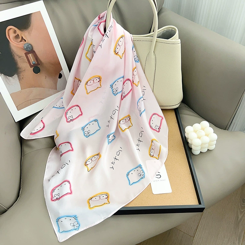 Cat Print Hair Scarf