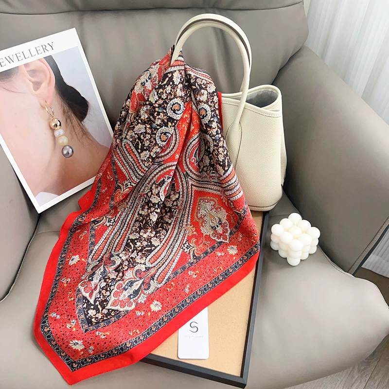 Foulard cheveux motif cachemire view 7