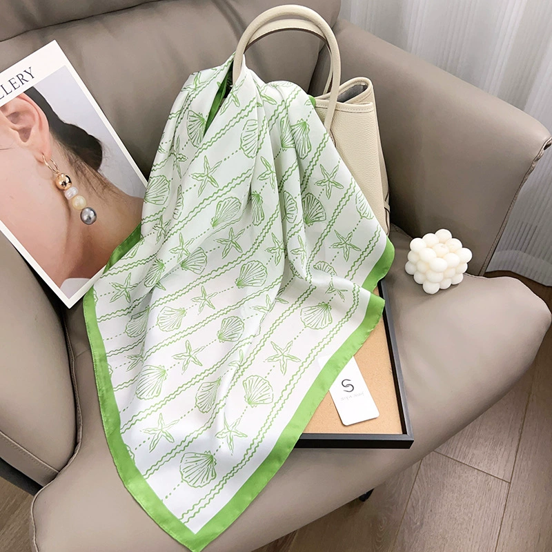 Polyester Square Scarf with Neck Tie