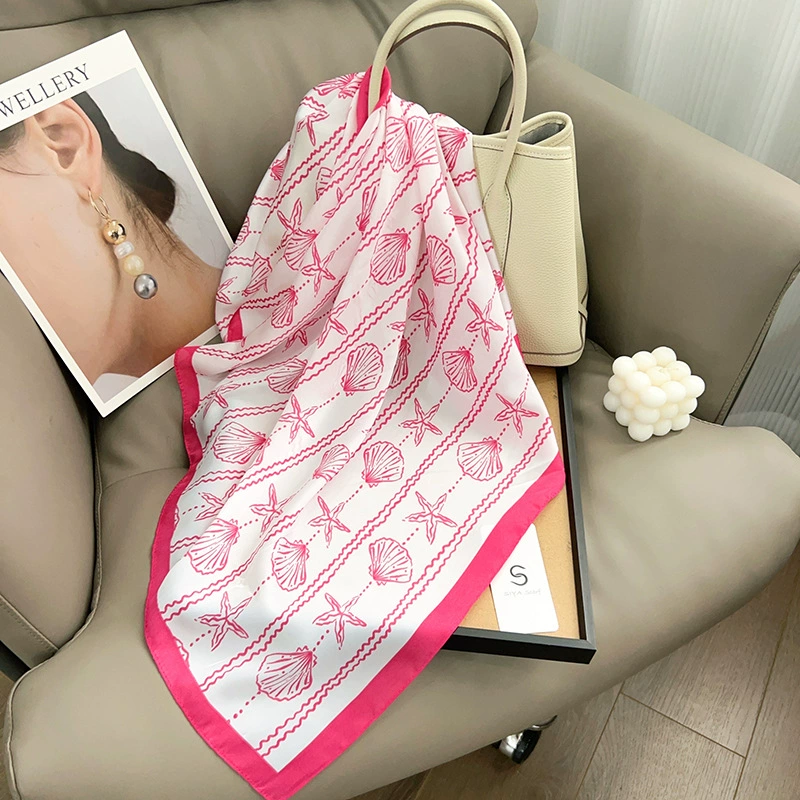 Polyester Square Scarf with Neck Tie view 2