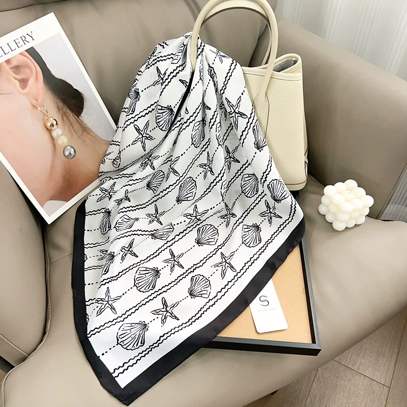 Polyester Square Scarf with Neck Tie view 3
