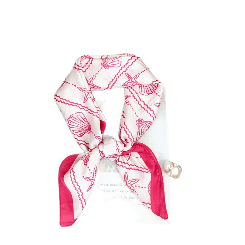 Polyester Square Scarf with Neck Tie view 5