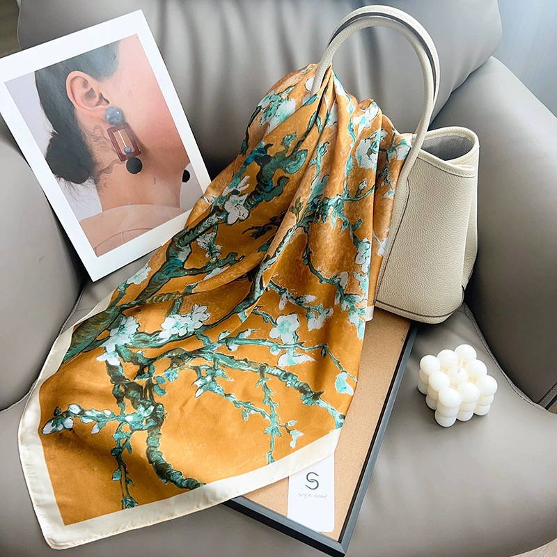 Polyester Square Scarf with Print