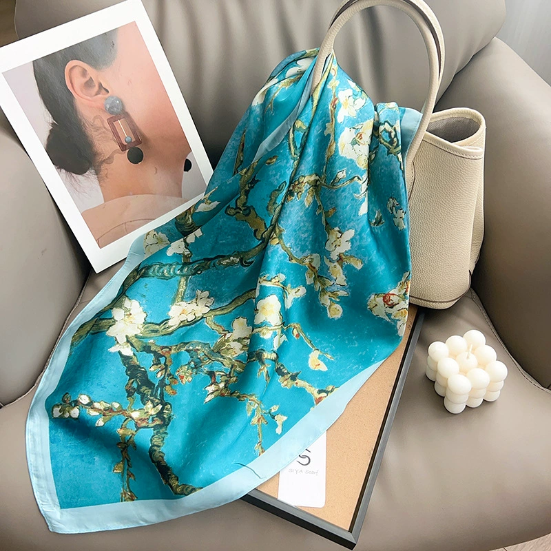 Polyester Square Scarf with Print view 2