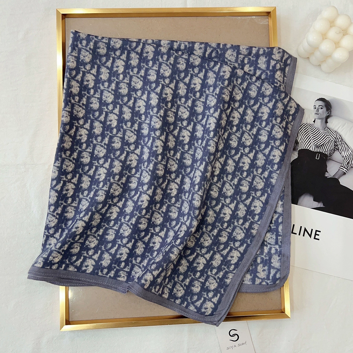 Polka Dot Polyester Square Scarf view 3