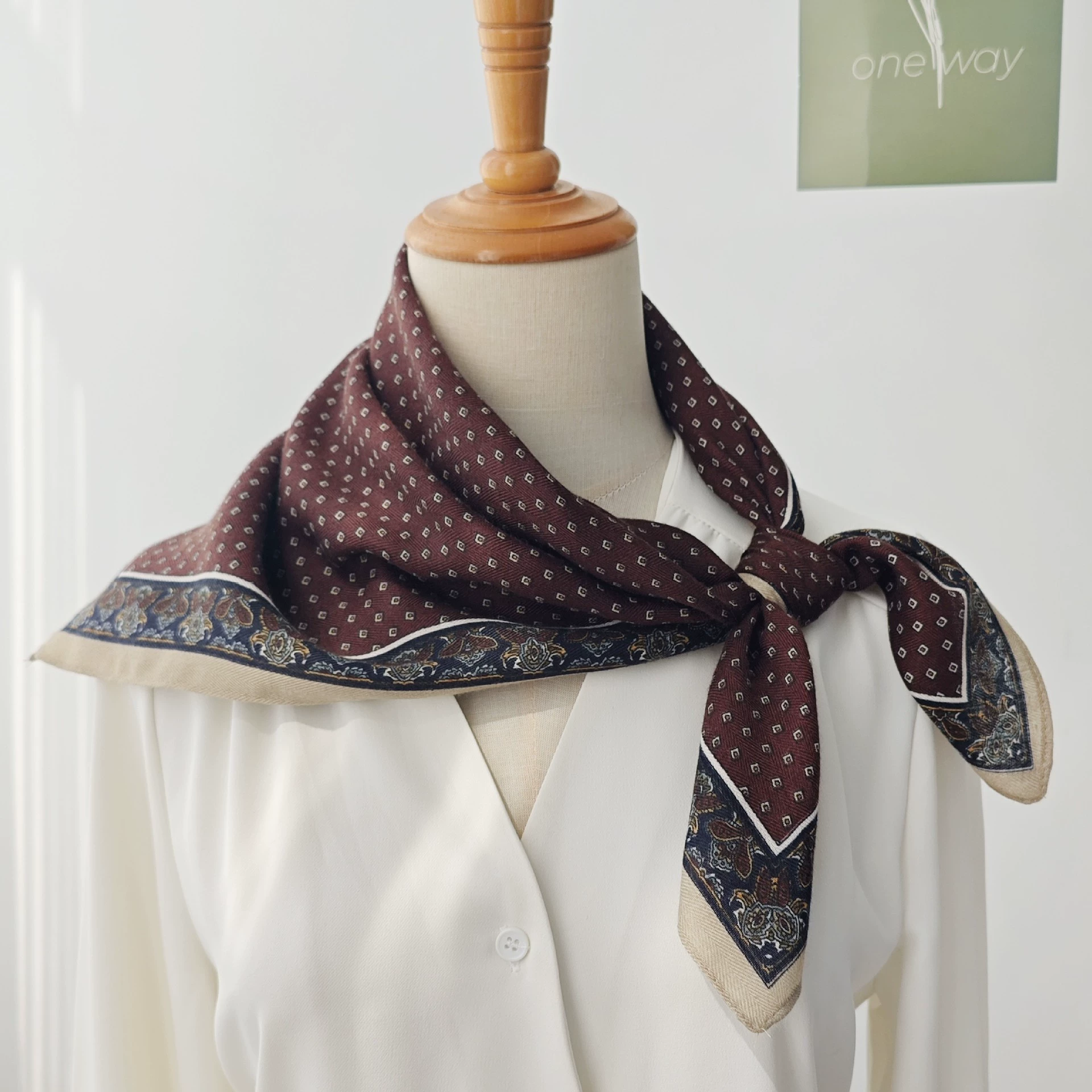Polka Dot Polyester Square Scarf view 10