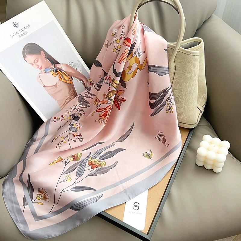 Bellflower Print Square Scarf