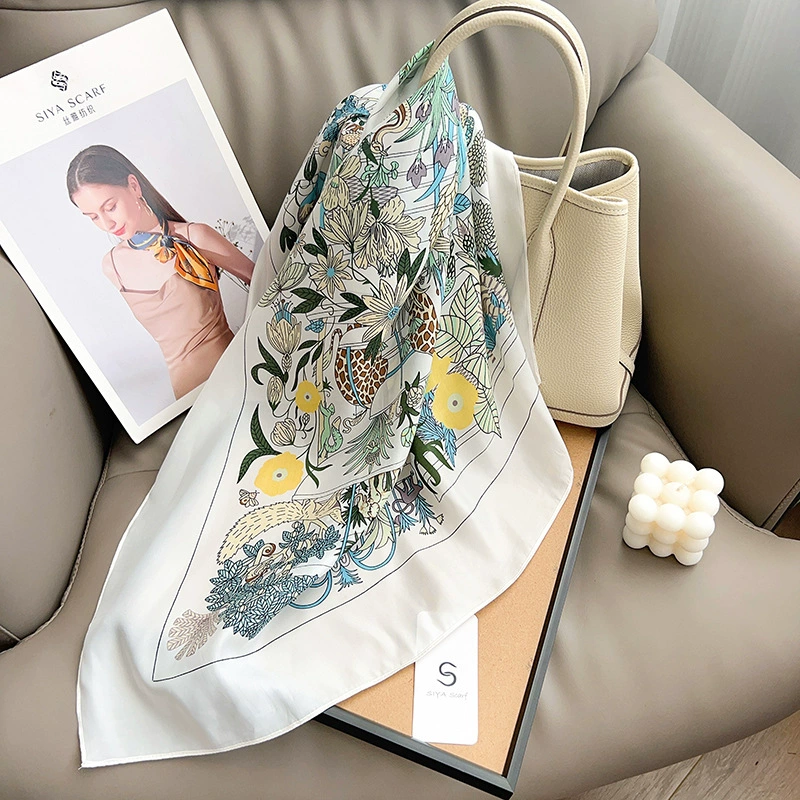 Floral Print Square Scarf view 4